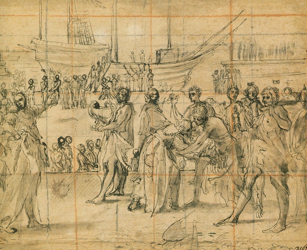 Jason és Aeëtes király találkozója alkotó: Annibale Carracci