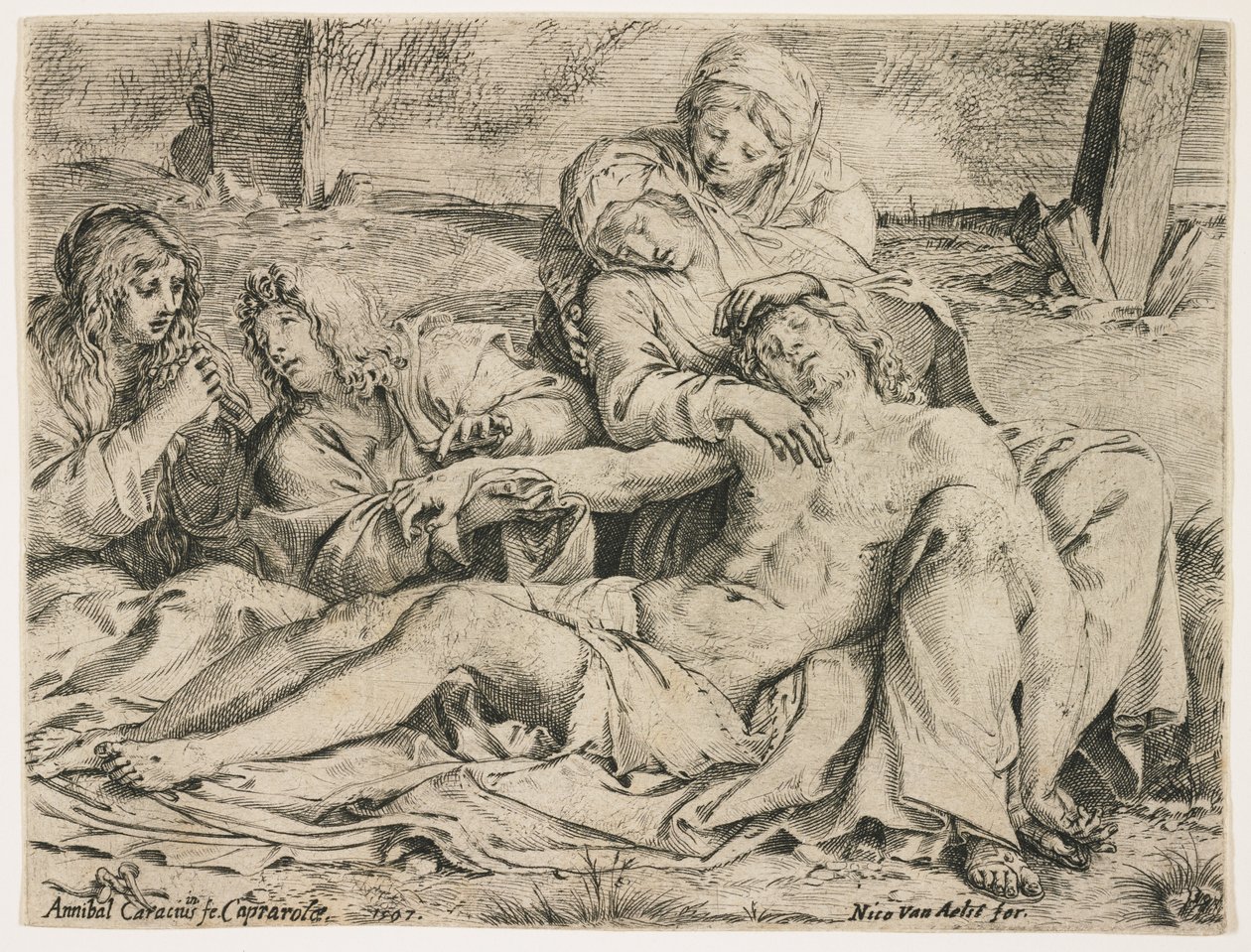 Pietà vagy a caprarolai Krisztus, 1597 alkotó: Annibale Carracci