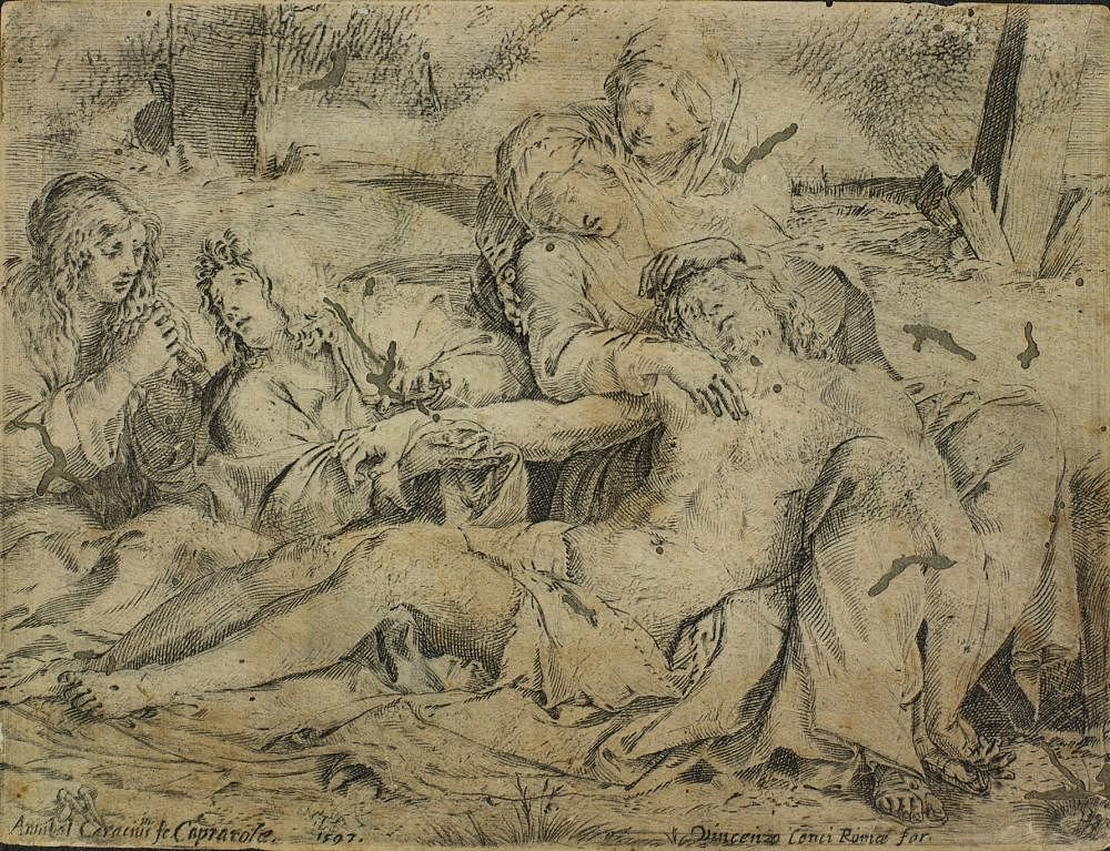 Pietá vagy a capiarolai Krisztus alkotó: Annibale Carracci