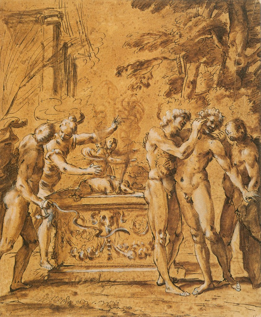 Tanulmány Lupercalia számára alkotó: Annibale Carracci