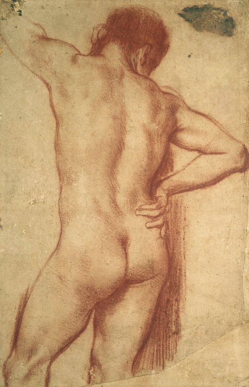 Tanulmány egy meztelen férfiról alkotó: Annibale Carracci