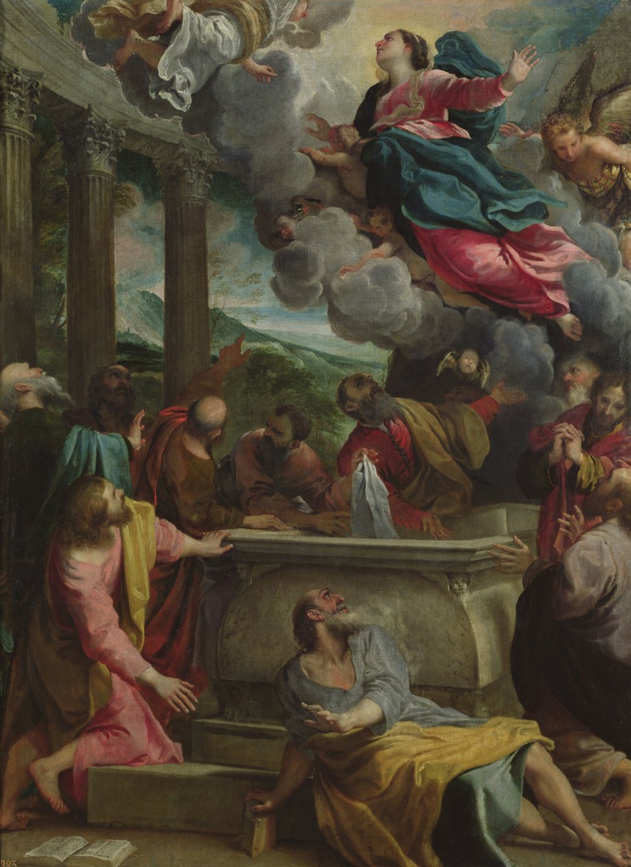 A Szűz mennybemenetele, 1590 körül alkotó: Annibale Carracci