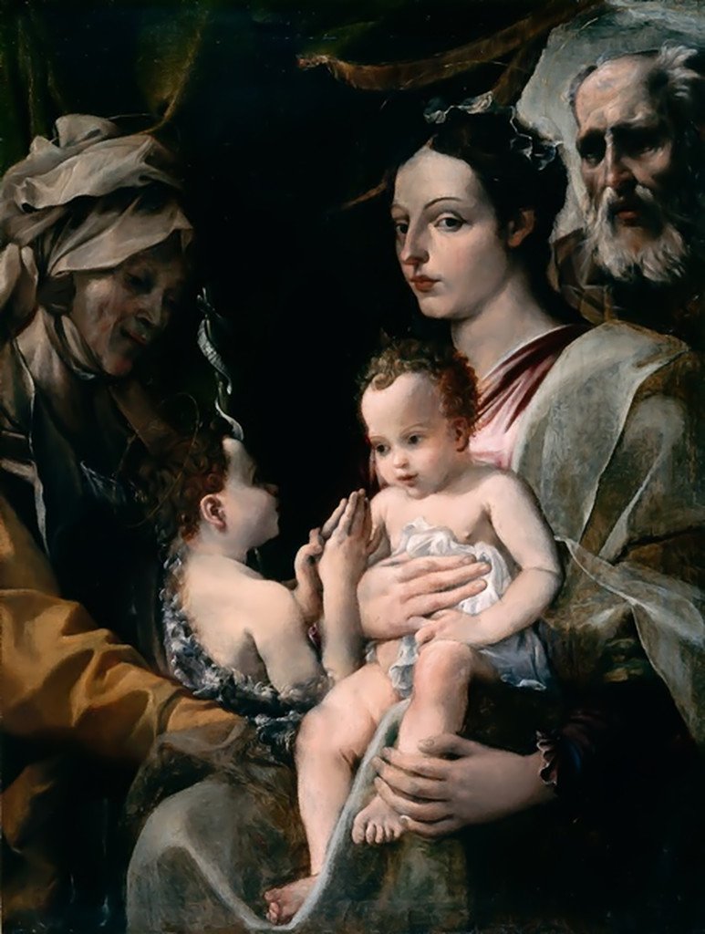 A Szent Család Szent Erzsébettel és Szent Jánossal alkotó: Annibale Carracci