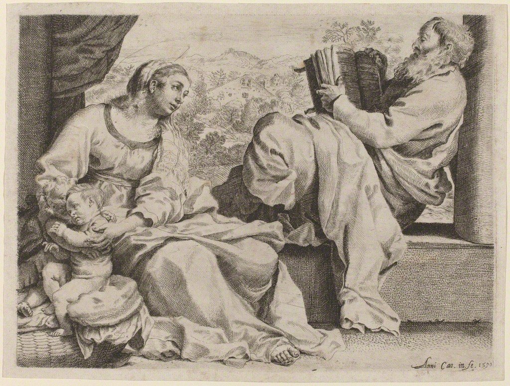 A Szent Család az ifjú Keresztelő Szent Jánossal alkotó: Annibale Carracci