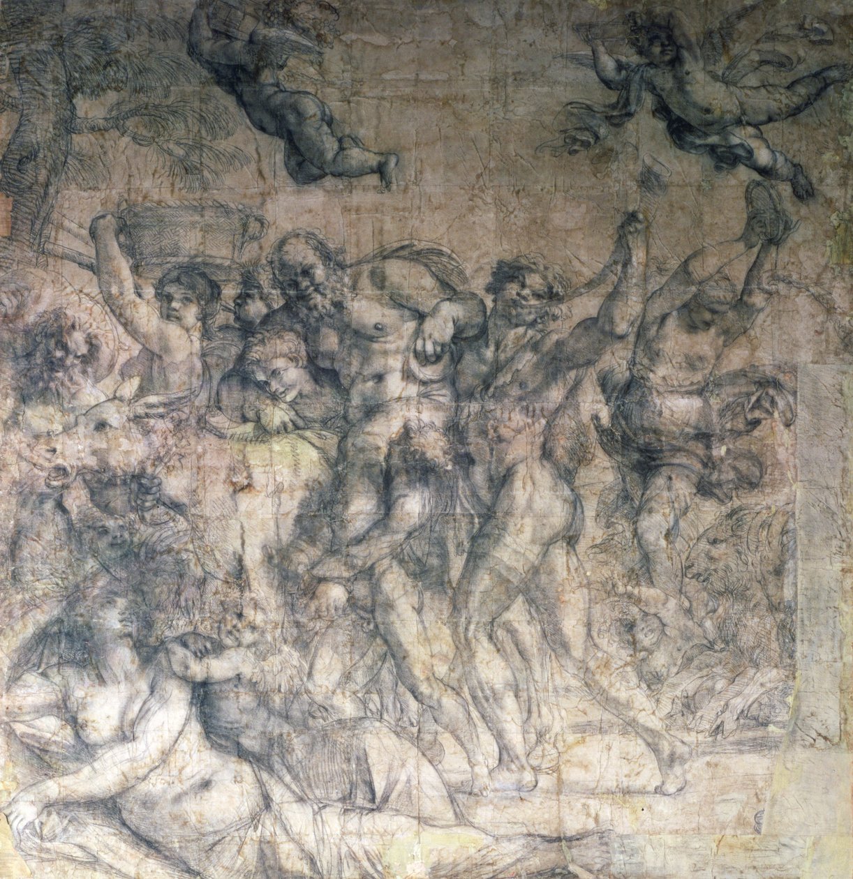 Bacchus diadala (ceruza) alkotó: Annibale Carracci