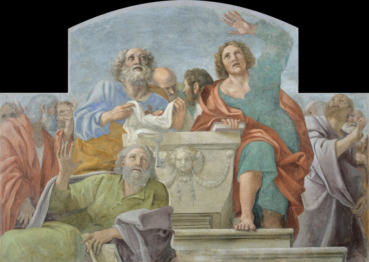 Apostolok az üres sír körül, 1604-1607 alkotó: Annibale Carracci