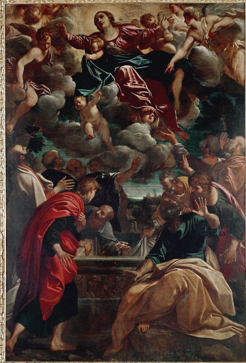 Szűz mennybemenetele (olaj, vászon alkotó: Annibale Carracci
