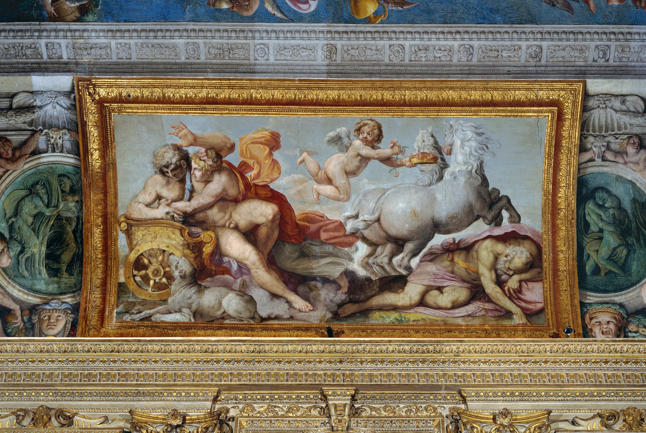 Aurora elrabolja Cephalust, a Galéria boltozatának részlete, 1597-1604 alkotó: Annibale Carracci
