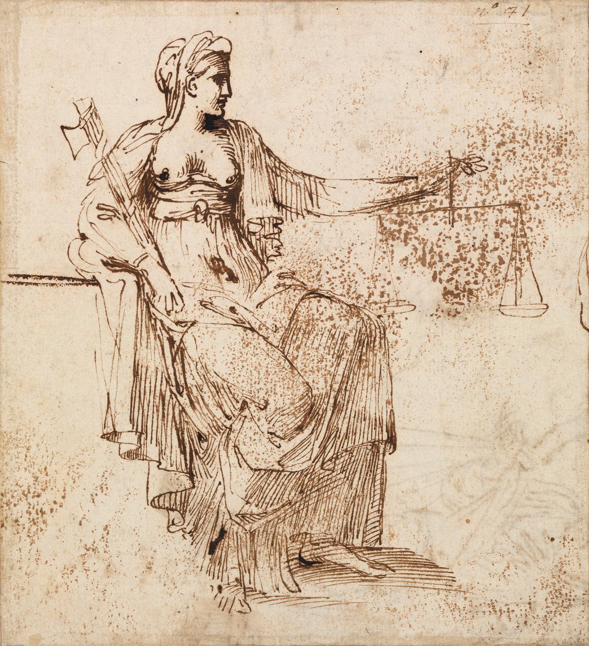 Carracci - Igazságügy, RCIN 902146 alkotó: Annibale Carracci