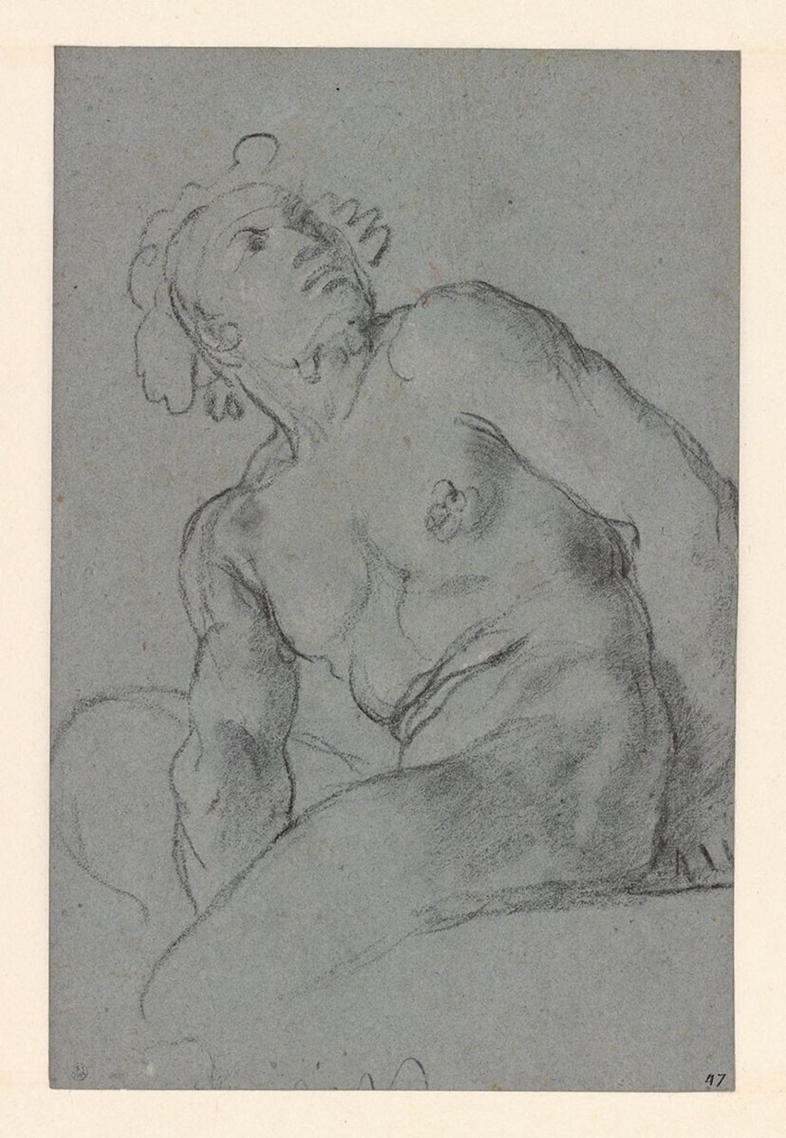 Carracci - Ülő férfiakt, I 183 (PK) alkotó: Annibale Carracci