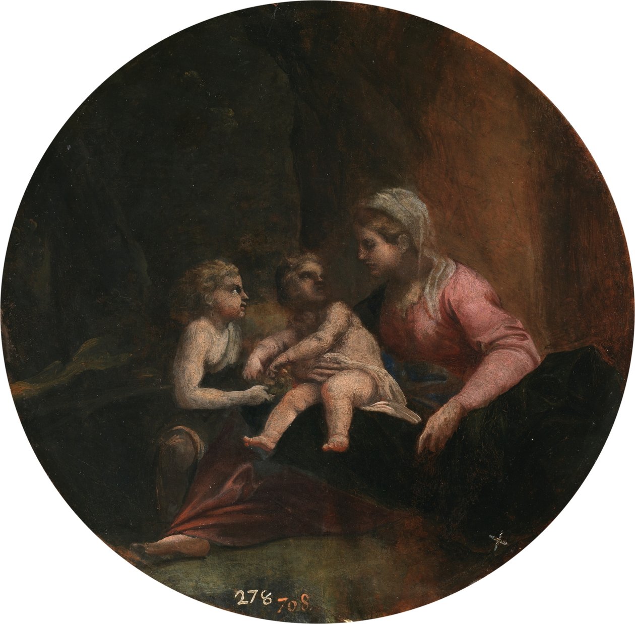 Carracci - A Szűzanya és gyermeke Keresztelő Szent János csecsemővel, 1599 - 1600 alkotó: Annibale Carracci