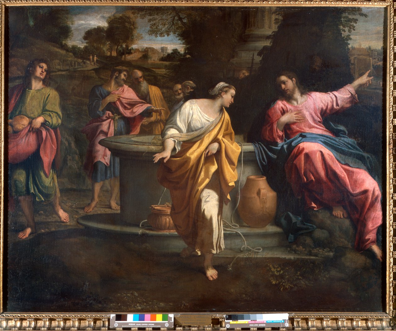 Krisztus és a szamaritánus asszony a kútnál, 1594-95 alkotó: Annibale Carracci