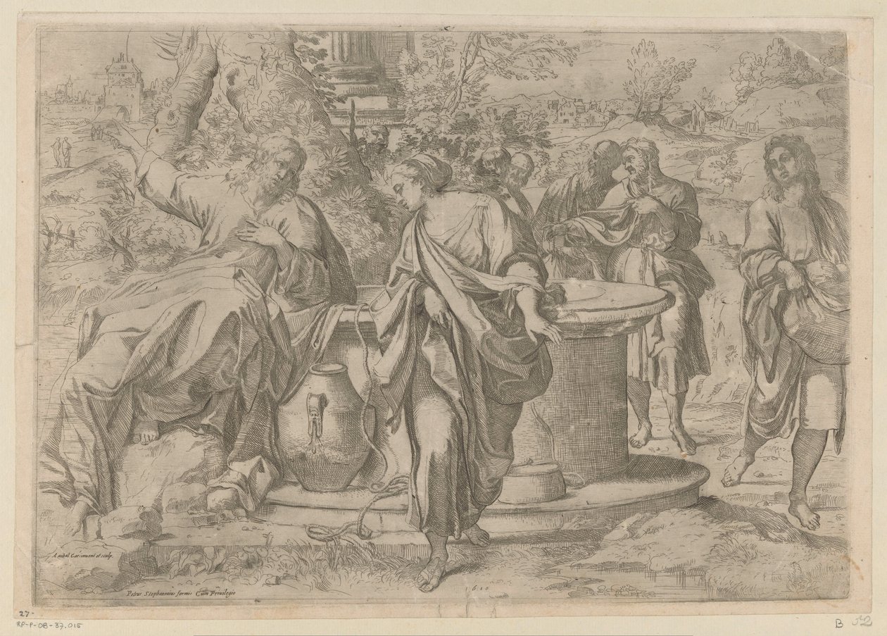 Krisztus és a szamaritánus asszony alkotó: Annibale Carracci