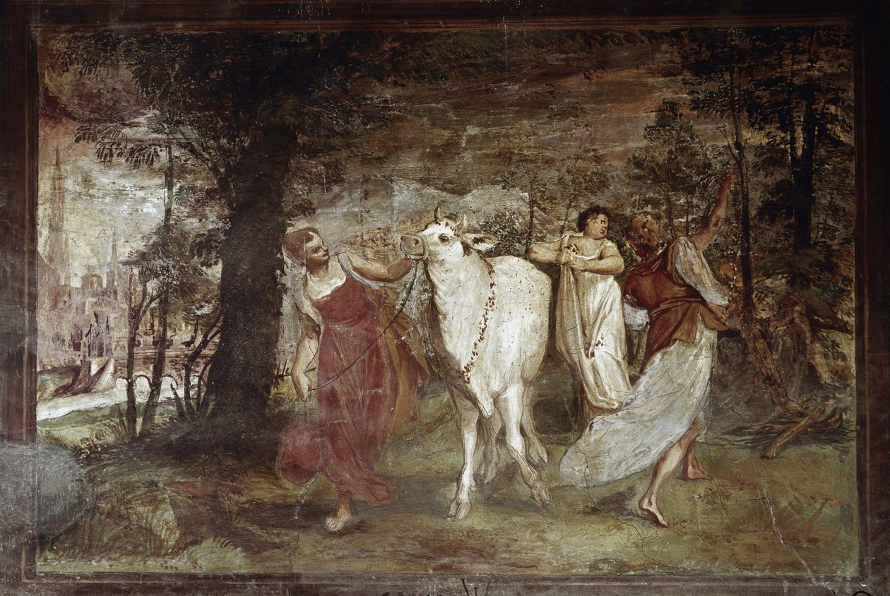 Európa vezető Jupiter (freskó alkotó: Annibale Carracci