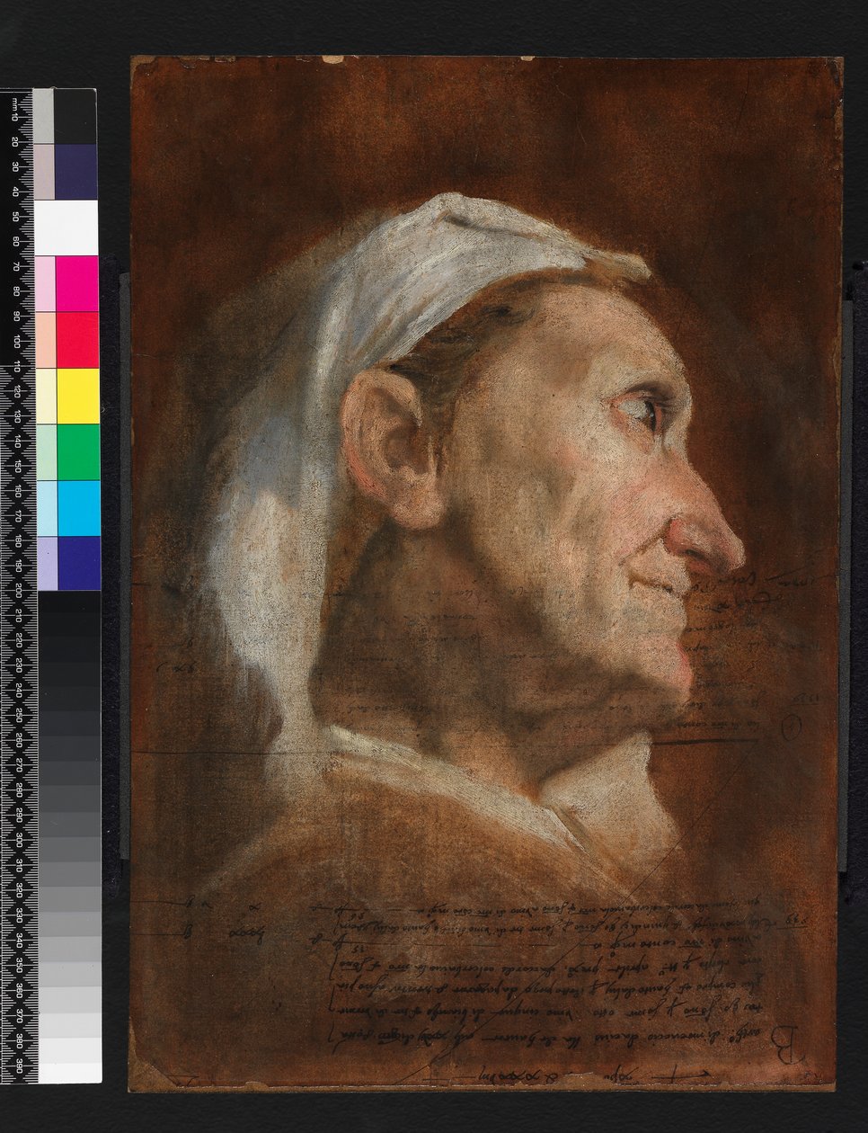 Egy öregasszony feje, 1590 körül alkotó: Annibale Carracci
