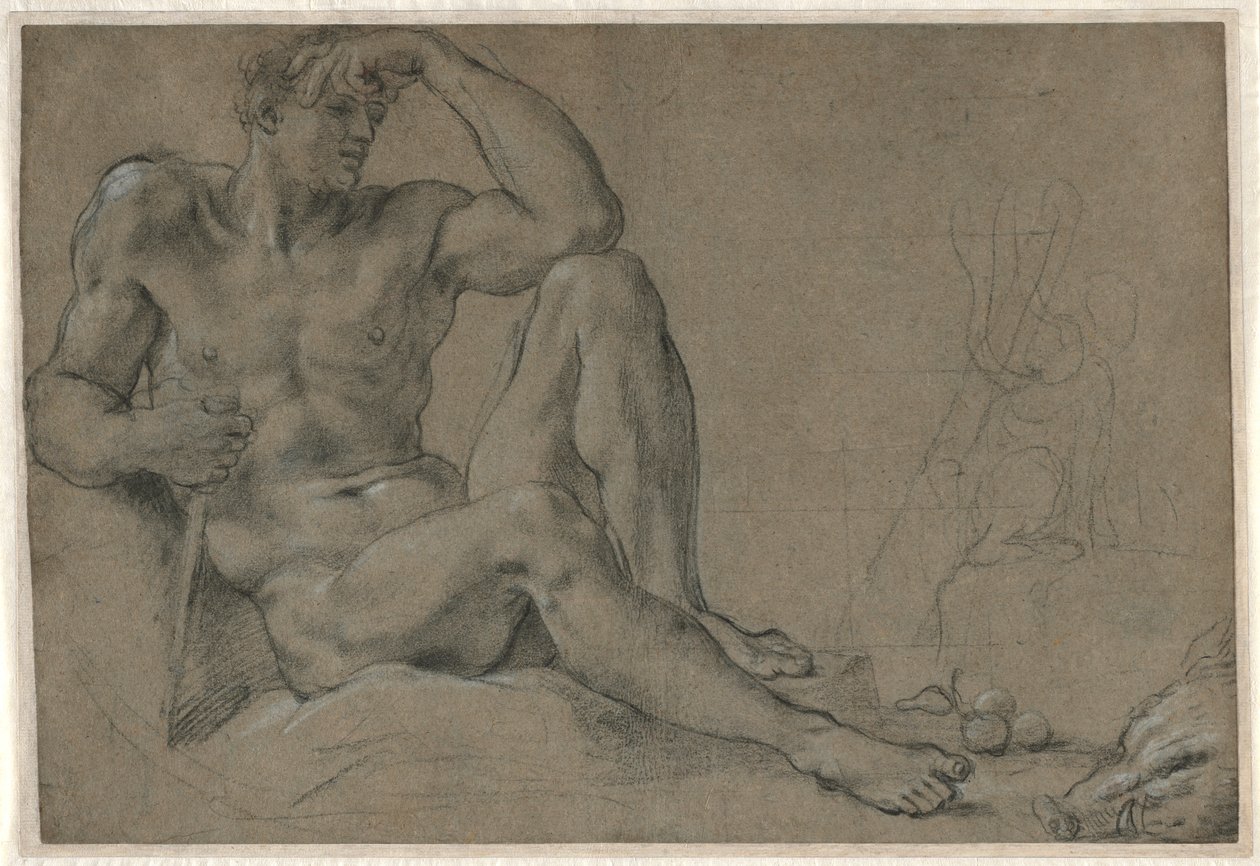 Herkules pihen (recto) alkotó: Annibale Carracci