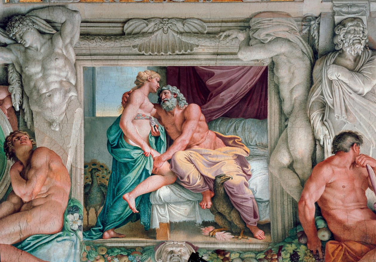 Jupiter és Juno freskó, Annibale Carracci (Annibal Carrache) (1560-1609). 1597-1600 Róma, Palazzo Farnese alkotó: Annibale Carracci