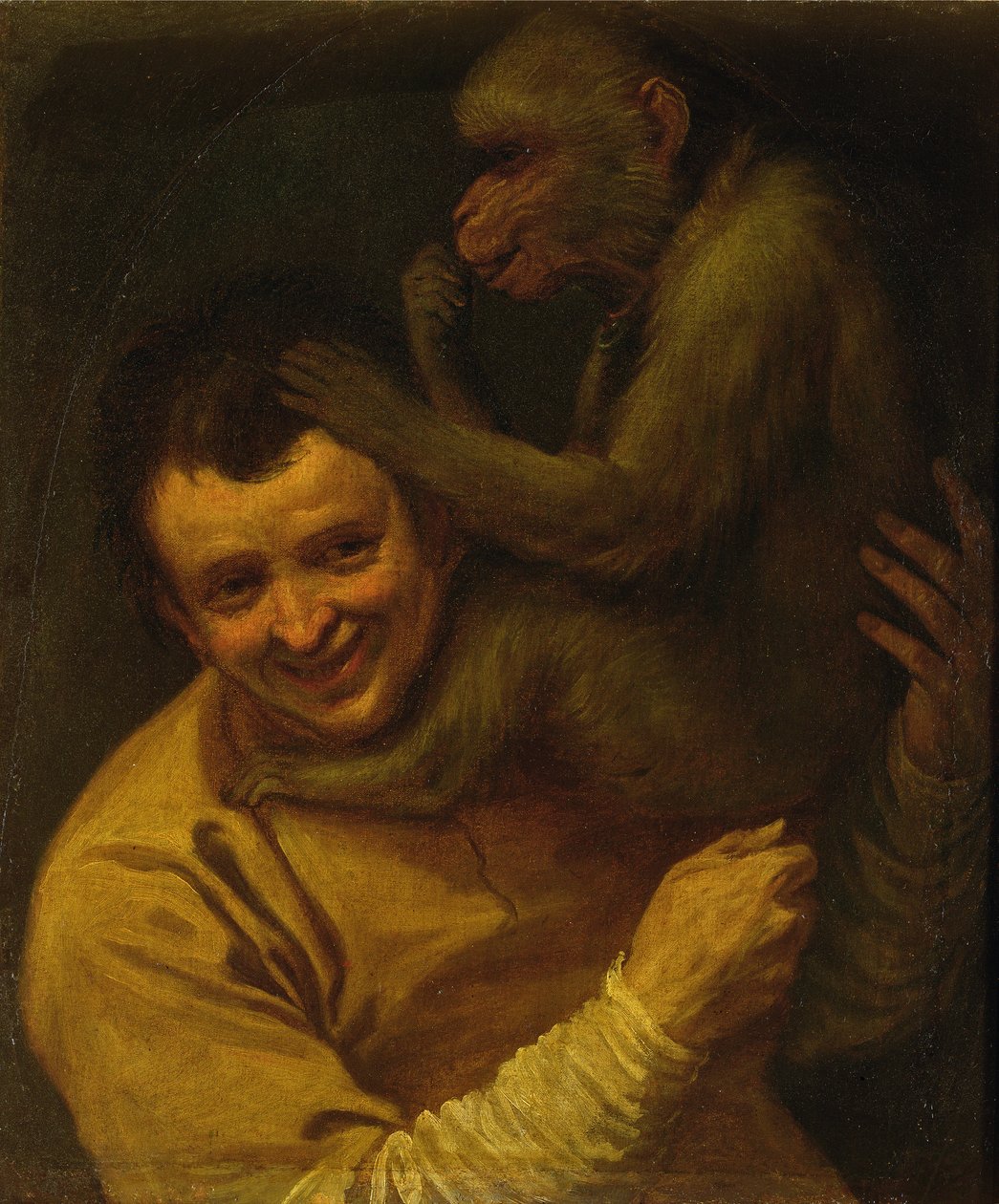 Férfi majommal alkotó: Annibale Carracci