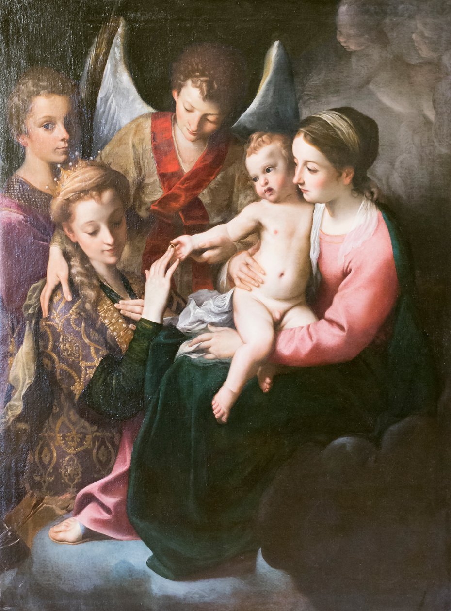 Szent Katalin misztikus esküvője alkotó: Annibale Carracci