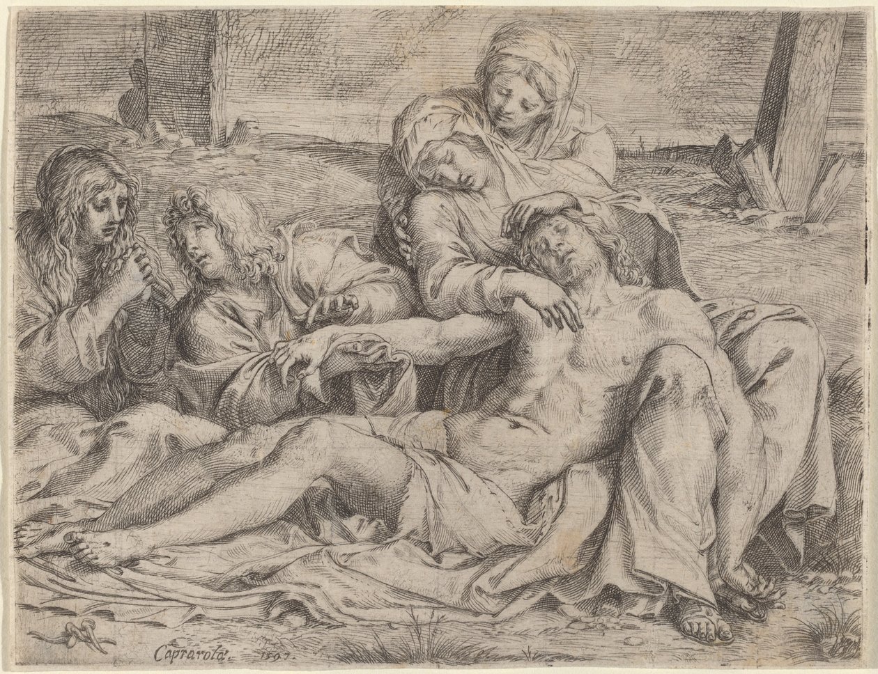 Pietà (a "Caprarola Krisztus") alkotó: Annibale Carracci