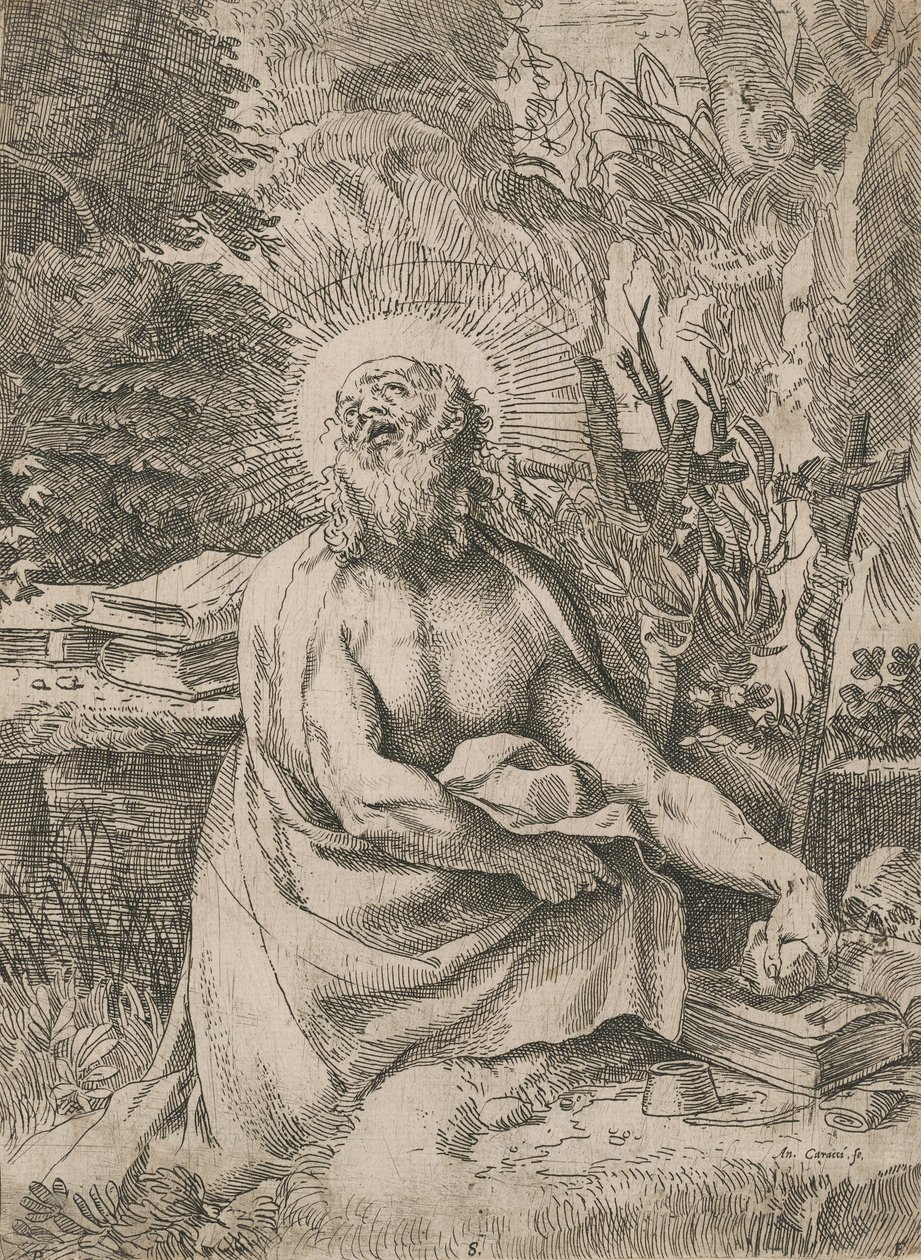Szent Jeromos a vadonban alkotó: Annibale Carracci