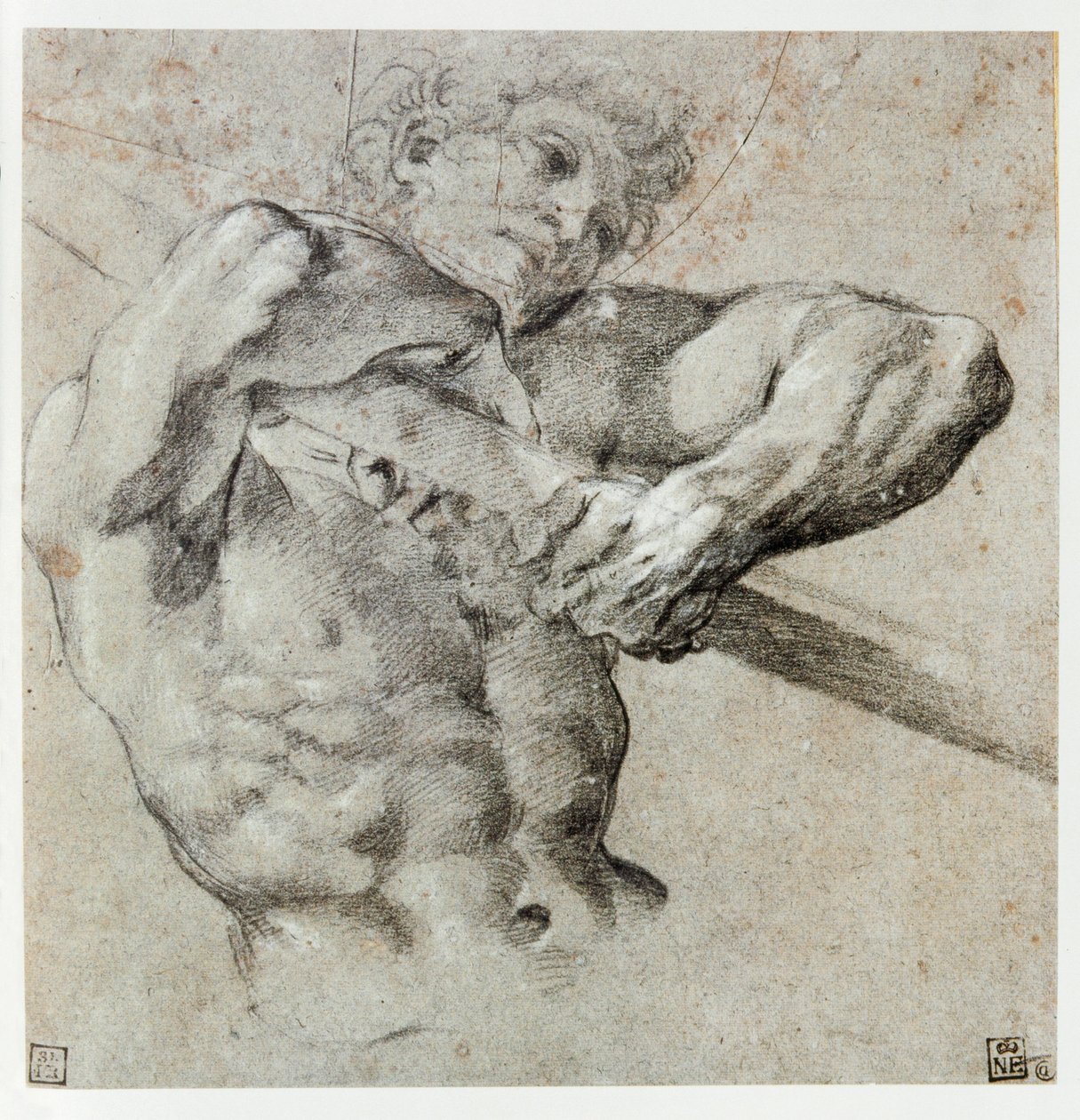 Férfi alak tanulmányozása ... alkotó: Annibale Carracci