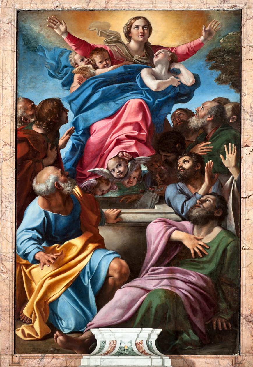 A Szűz Mennybemenetele (Festmény alkotó: Annibale Carracci