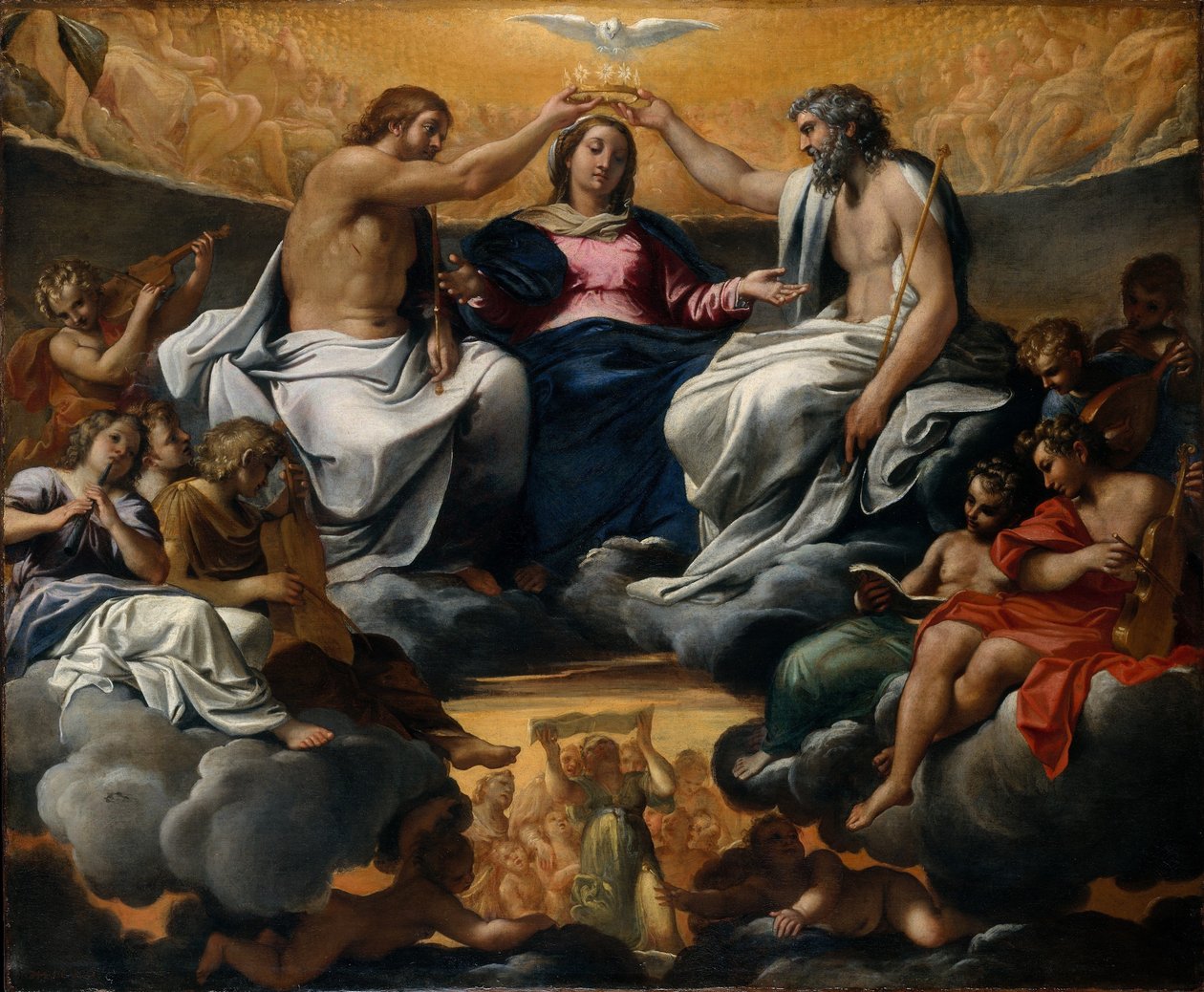 A Szűz megkoronázása alkotó: Annibale Carracci