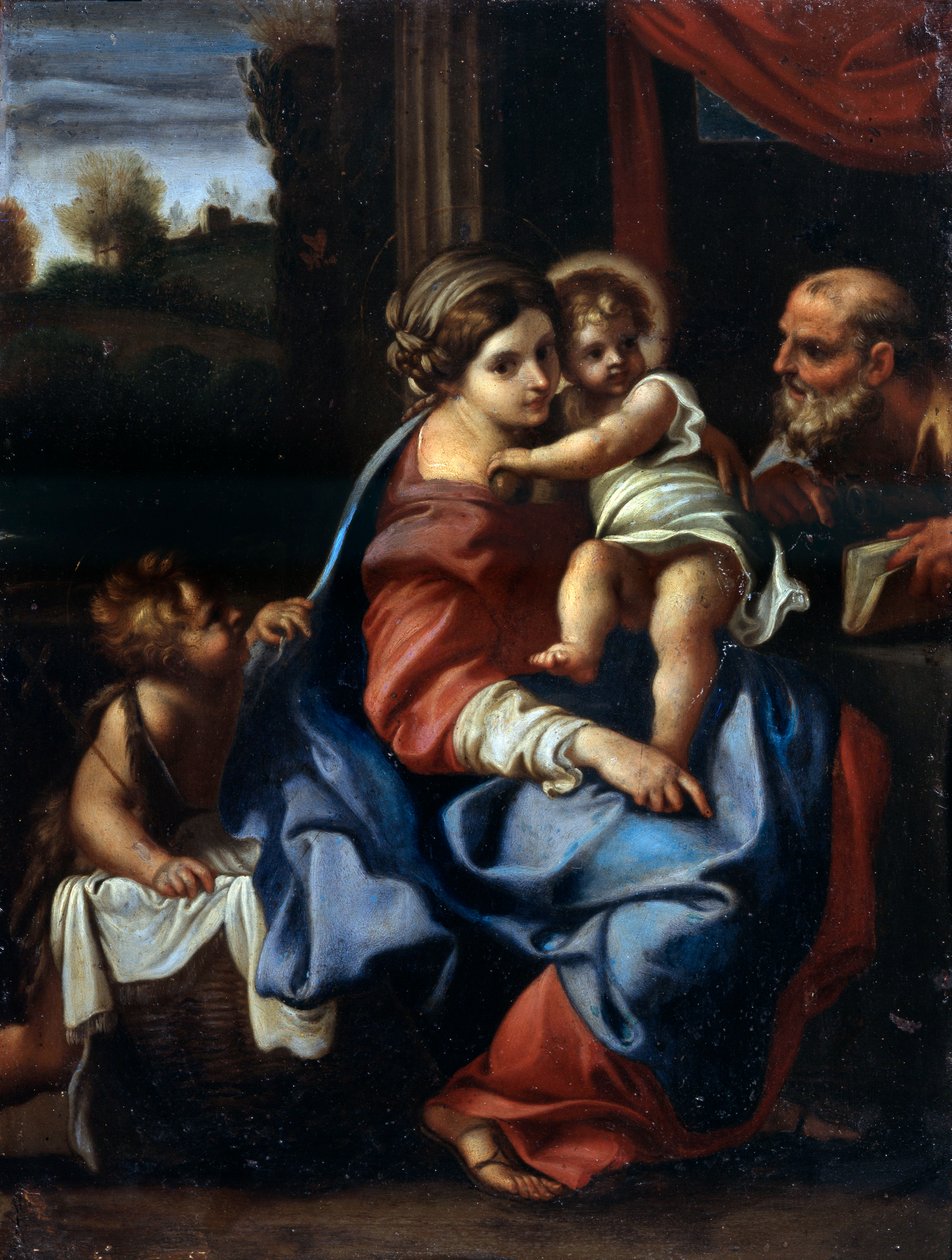 A Szent Család Keresztelő Jánossal fiúként, 16. század vége vagy 17. század eleje. alkotó: Annibale Carracci