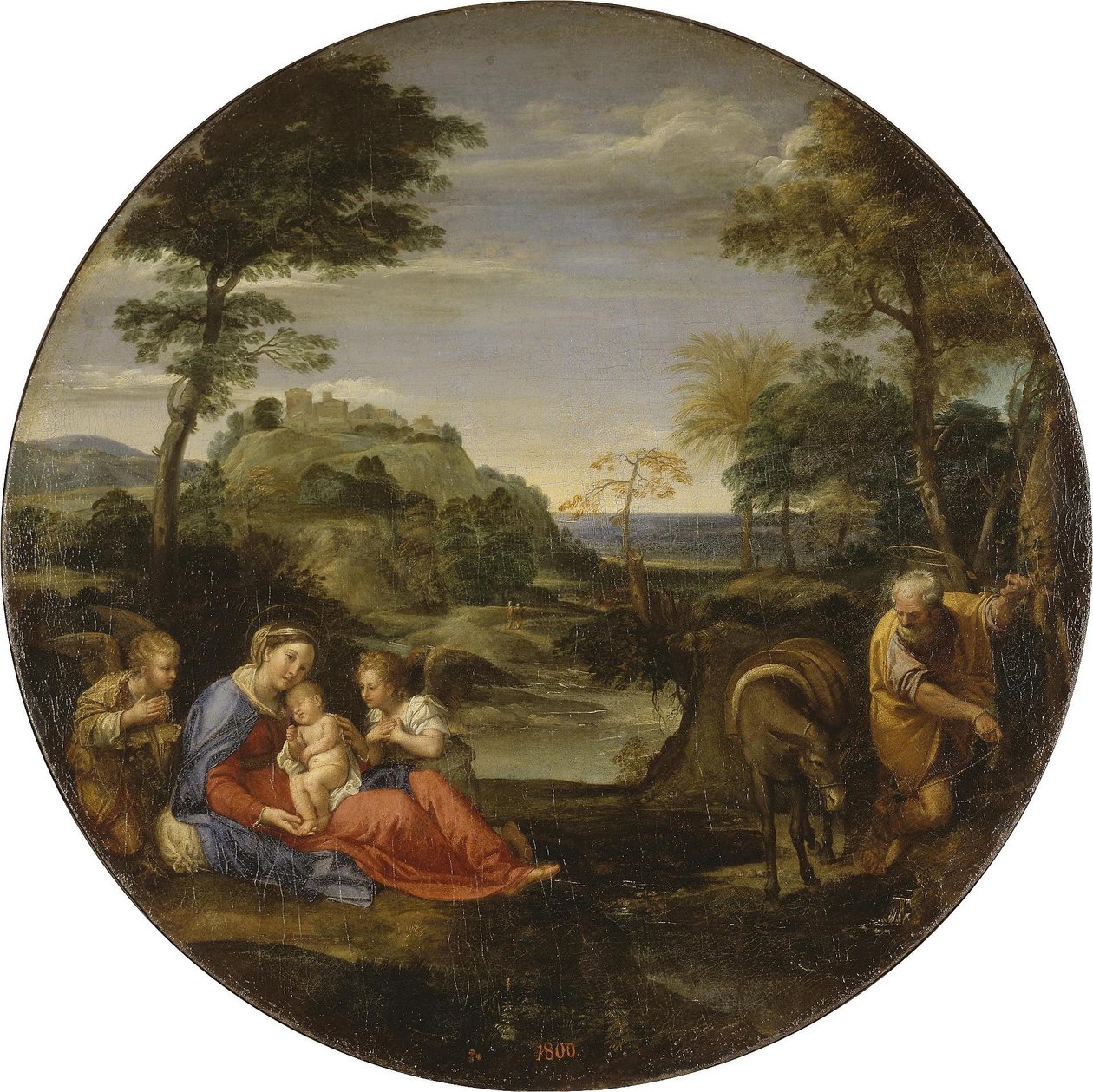 A többi az Egyiptomba való menekülésről alkotó: Annibale Carracci