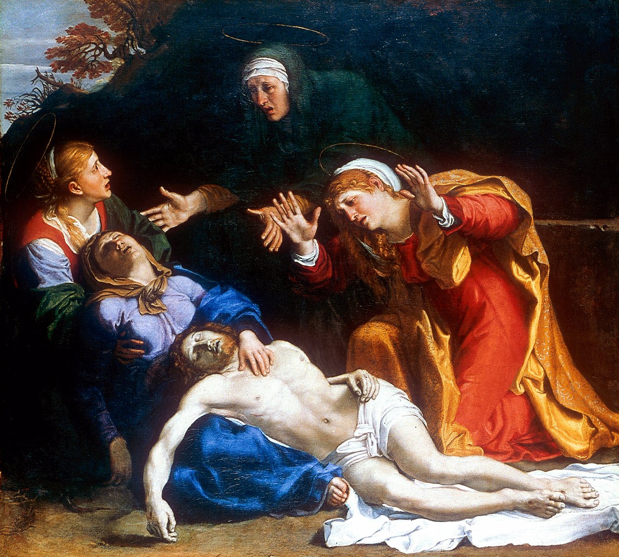 A három Mária A halott Krisztus gyászolta, c1604 alkotó: Annibale Carracci