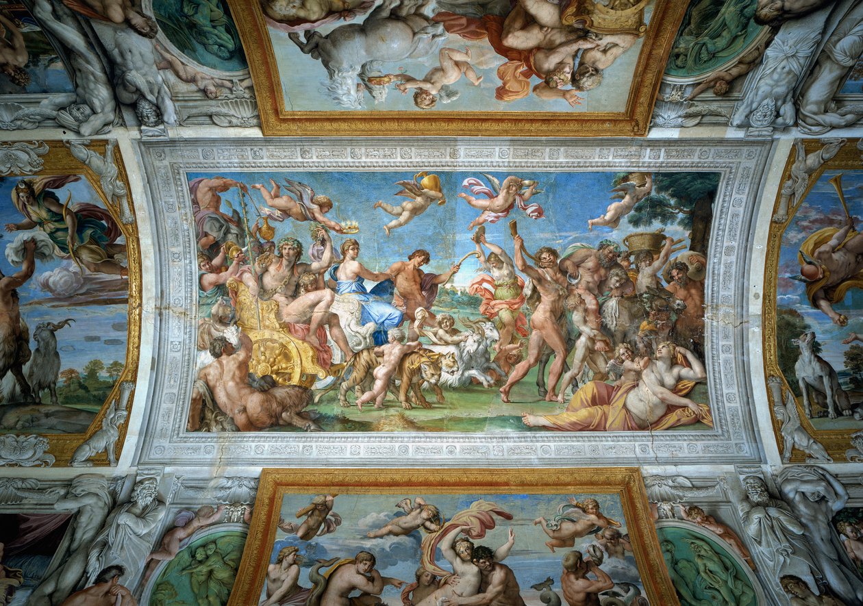 Bacchus és Ariadné diadala, részlet a Farnese mennyezetből alkotó: Annibale Carracci