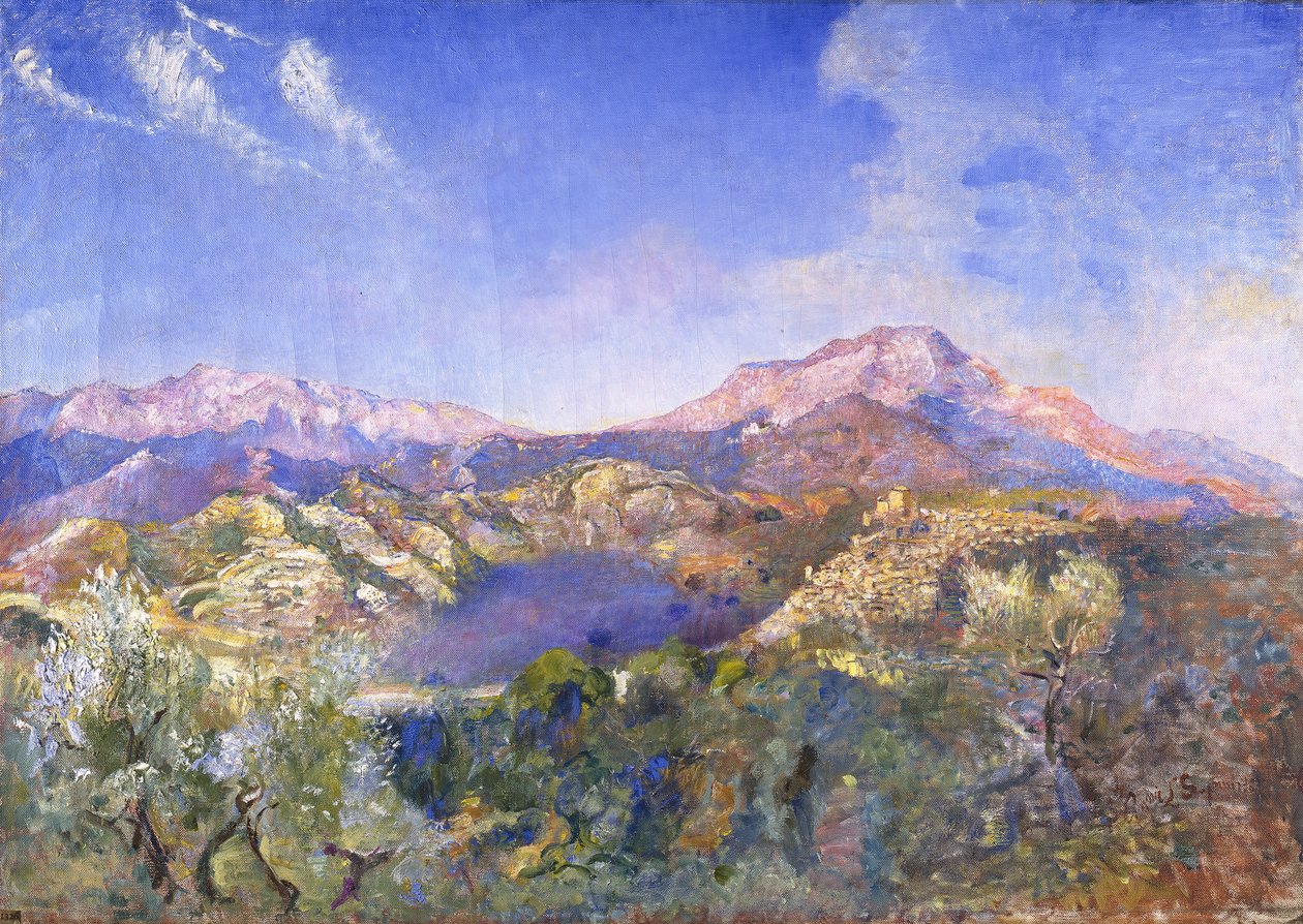 Olasz táj (olaj, vászon) alkotó: Annie Louisa Swynnerton