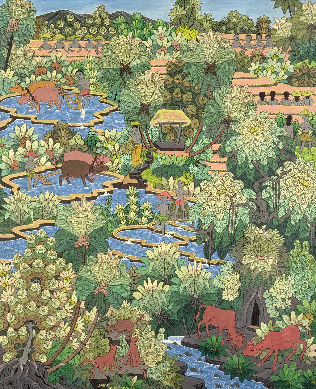 Rice Paddies, Ubud, Bali, Narda alkotó: Unbekannt Unbekannt