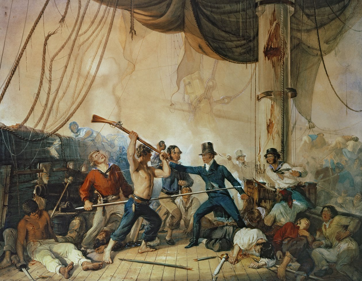 Közelharc a Chesapeake fedélzetén, 1813 alkotó: Unbekannt Unbekannt