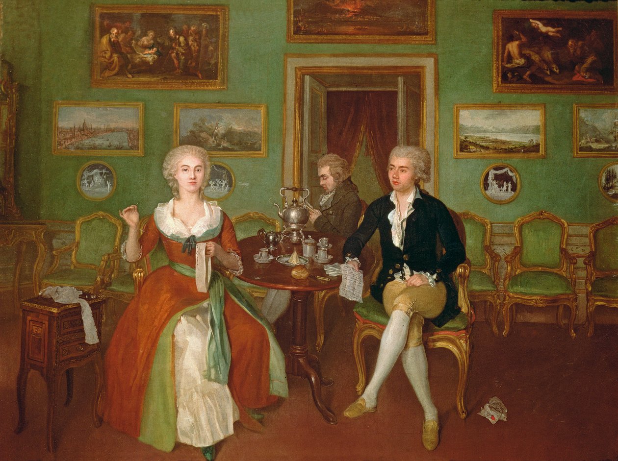 Egy szalon képe, 1780 alkotó: Unbekannt Unbekannt