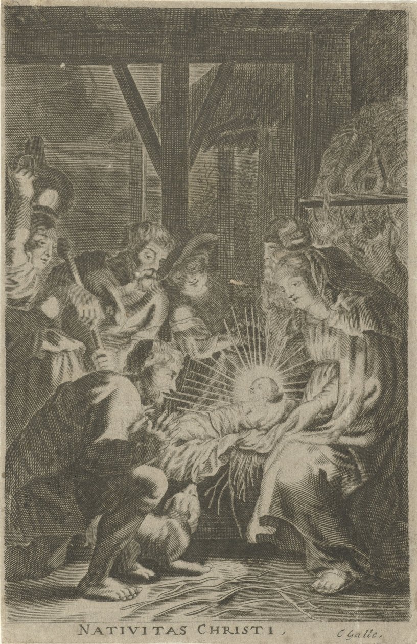 A Pásztorok imádata Nativitas Christi (cím a tárgyon) alkotó: Anonymous