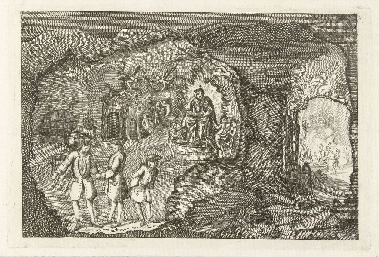 Daniel Raap érkezése a pokolba, 1754 alkotó: Anonymous