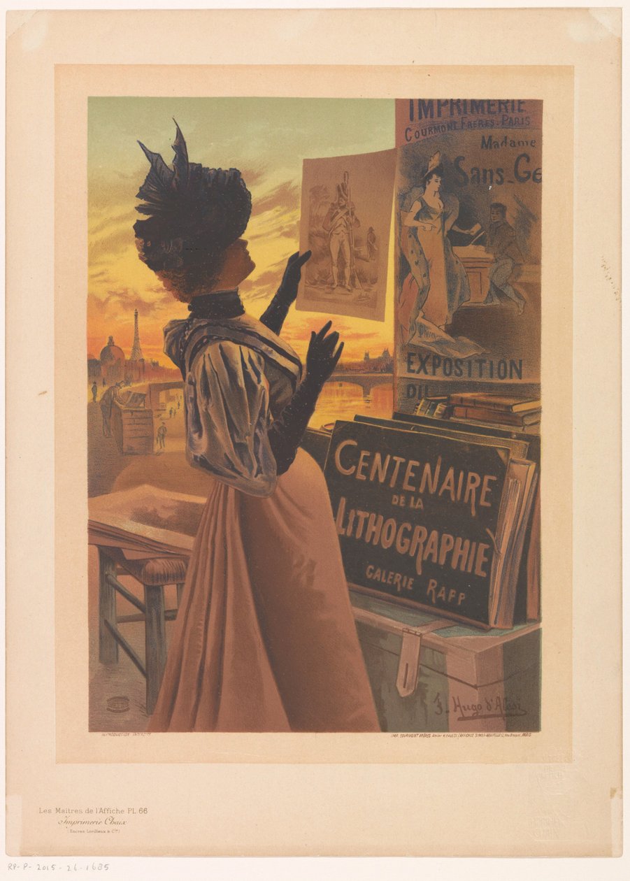A Galerie Rapp által szervezett Exposition du Centenaire de la Lithographie reklámja Les Maîtres de l