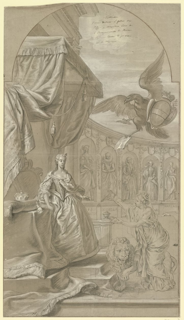 Mária Anna osztrák főhercegnő régens hivatalba lépésének allegóriája, 1744 alkotó: Anonymous