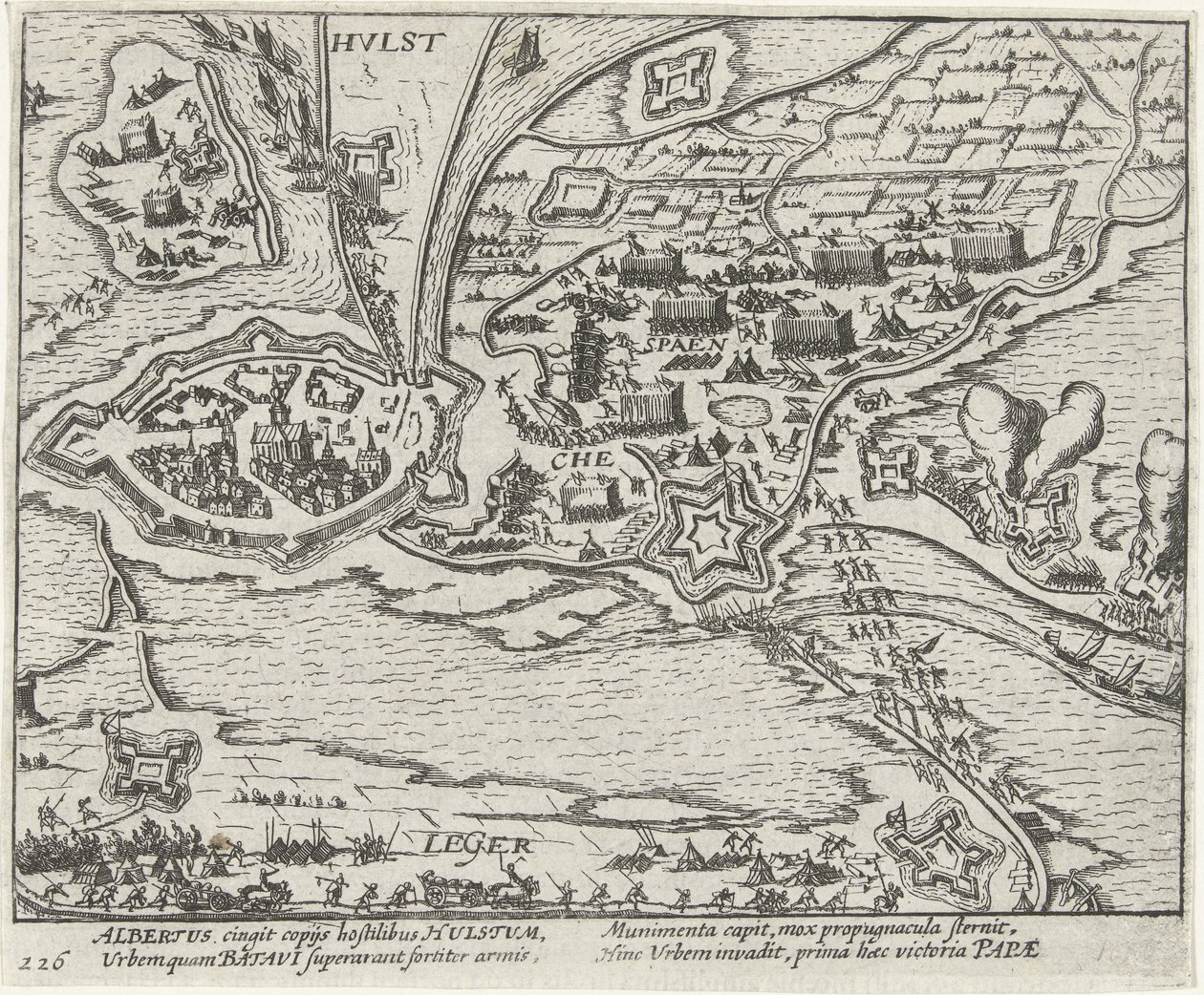 Hulst ostroma Albrecht főherceg által, 1596 alkotó: Anonymous