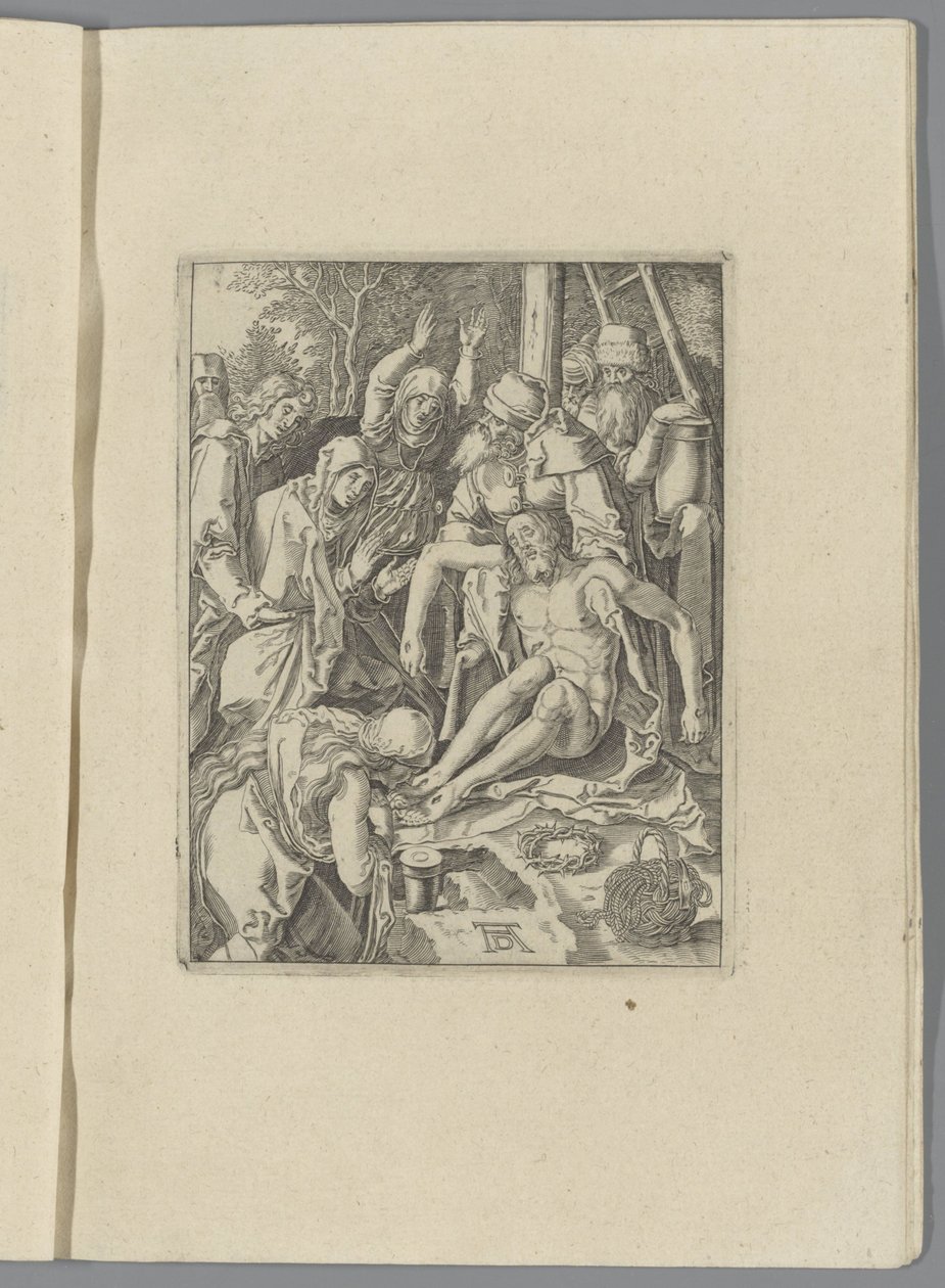 között De kleine Passie (sorozat címe) Krisztus szenvedése, a nürnbergi Albert Durer képmása (sorozat címe) alkotó: Anonymous