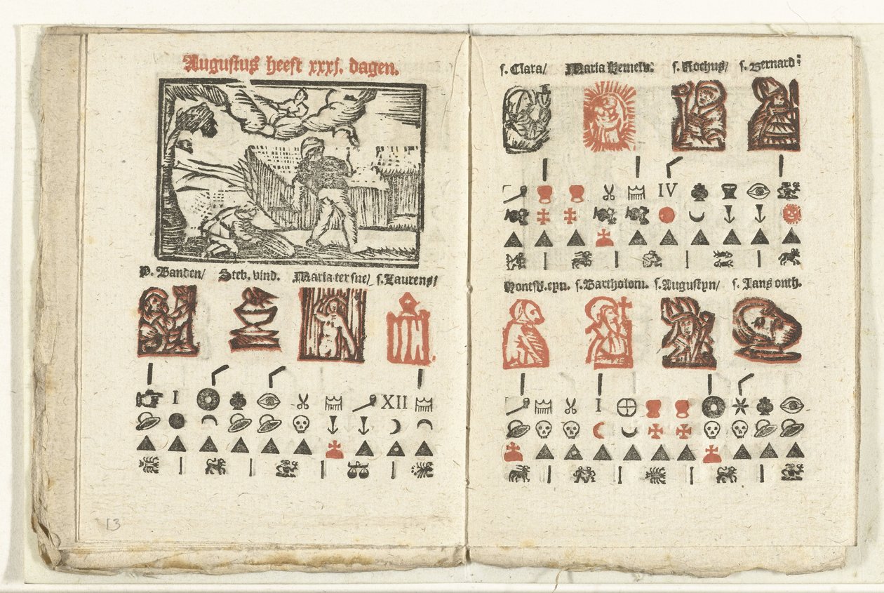 Oldalak az 1712. augusztusi előrejelzéssel alkotó: Anonymous
