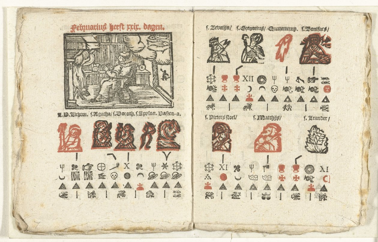 Oldalak az 1712. februári előrejelzéssel alkotó: Anonymous