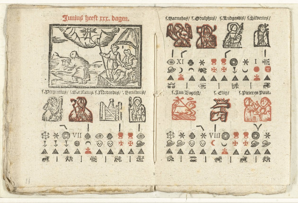 Oldalak az 1712. június havi előrejelzéssel alkotó: Anonymous