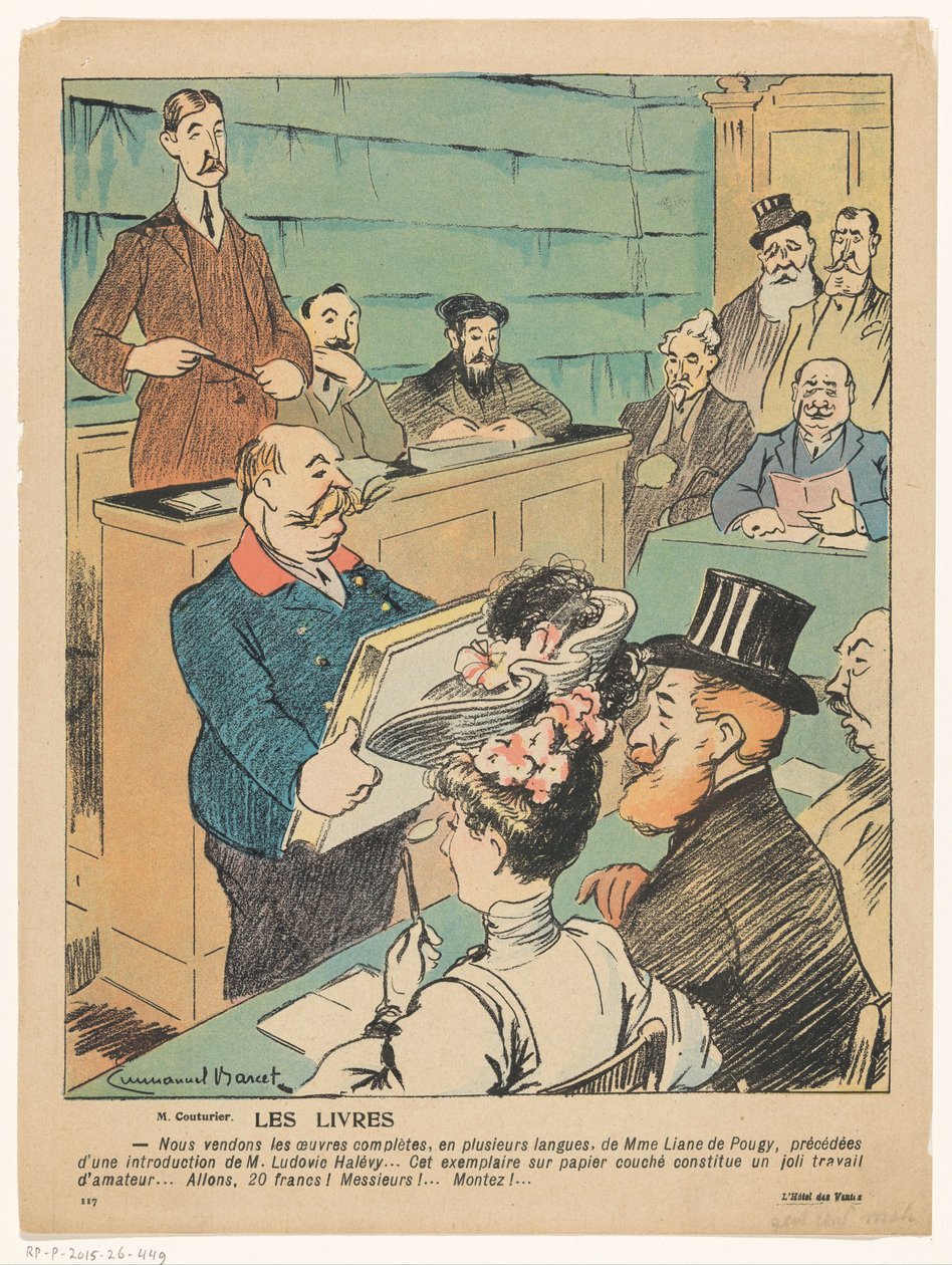 Könyvárverés Les livres (cím a tárgyon) alkotó: Anonymous