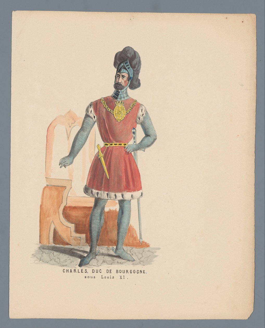 Károly. Burgundia hercege. XI. Lajos alatt (cím a tárgyon) alkotó: Anonymous