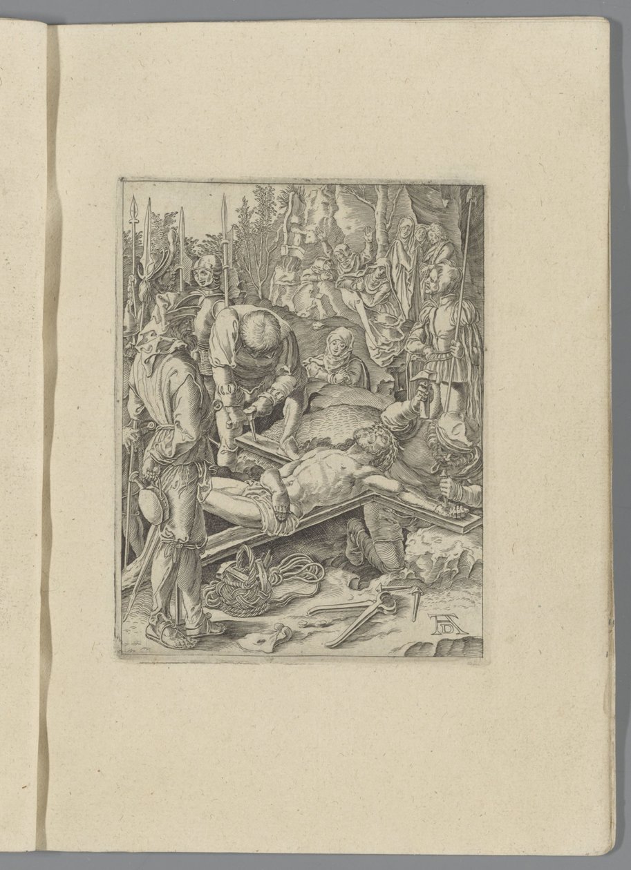 A keresztre szegezett Krisztus A kis szenvedély (sorozat címe) Passio Christi Ab Alberto Durer Nurenburgensi Effigiata (sorozat címe) alkotó: Anonymous