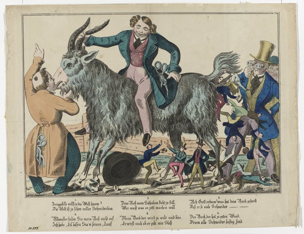A szabó és a bak, 1830-1840, sz. 575 alkotó: Anonymous