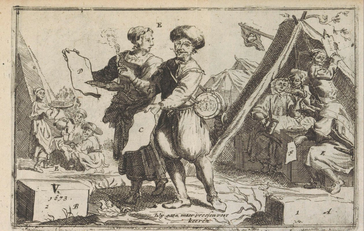 A bátor batáviaiak, 1673 A bátor Bataviers / Le vaillans Bataviers (cím a tárgyon) alkotó: Anonymous